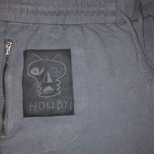 Hand painted/ hand printed Howdy Shorts!